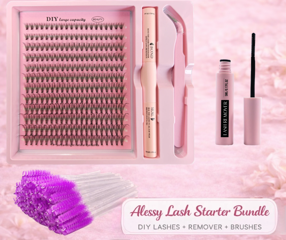 Alessy Lash Starter Bundle – DIY Lashes + Remover + Brushes