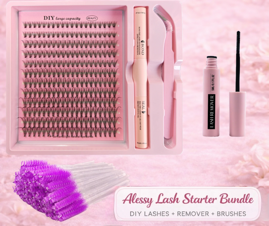 Alessy Lash Starter Bundle – DIY Lashes + Remover + Brushes